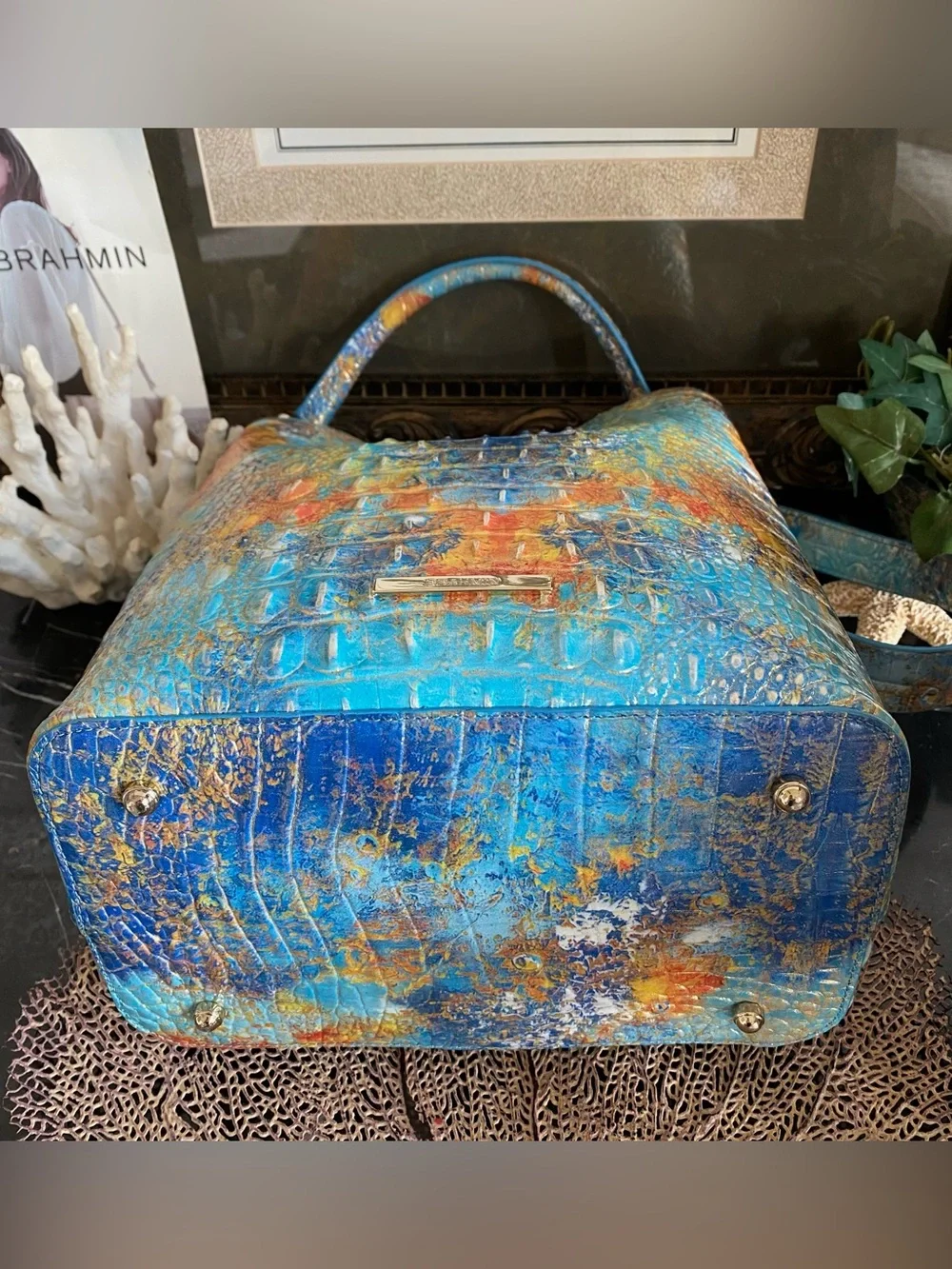 ☀️🐠🐡 BRAHMIN REEF MELBOURNE MEDIUM AMELIA BUCKET BAG